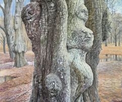 Treeghosts from Upsala 1, 50x63, print, acrylic, canvas, 2020