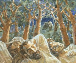 Apostle sleep, 80x60, oil, canvas, 1993