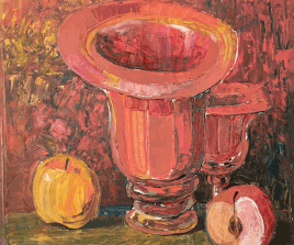 Vases & apples, 40x40, oil, canvas, 2015