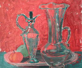 Red stilllife, 40x40, oil, canvas, 2015