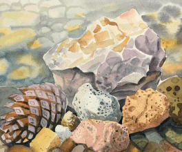 Stones, 24x17, aquarelle, paper