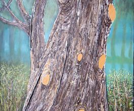 Stumpy-branches, acrylic, oil, canvas